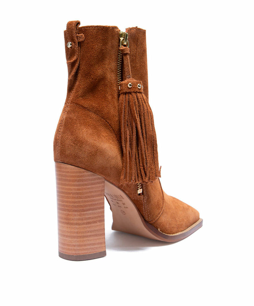 Bota Santa Lolla Marrom Camurça Salto Grosso