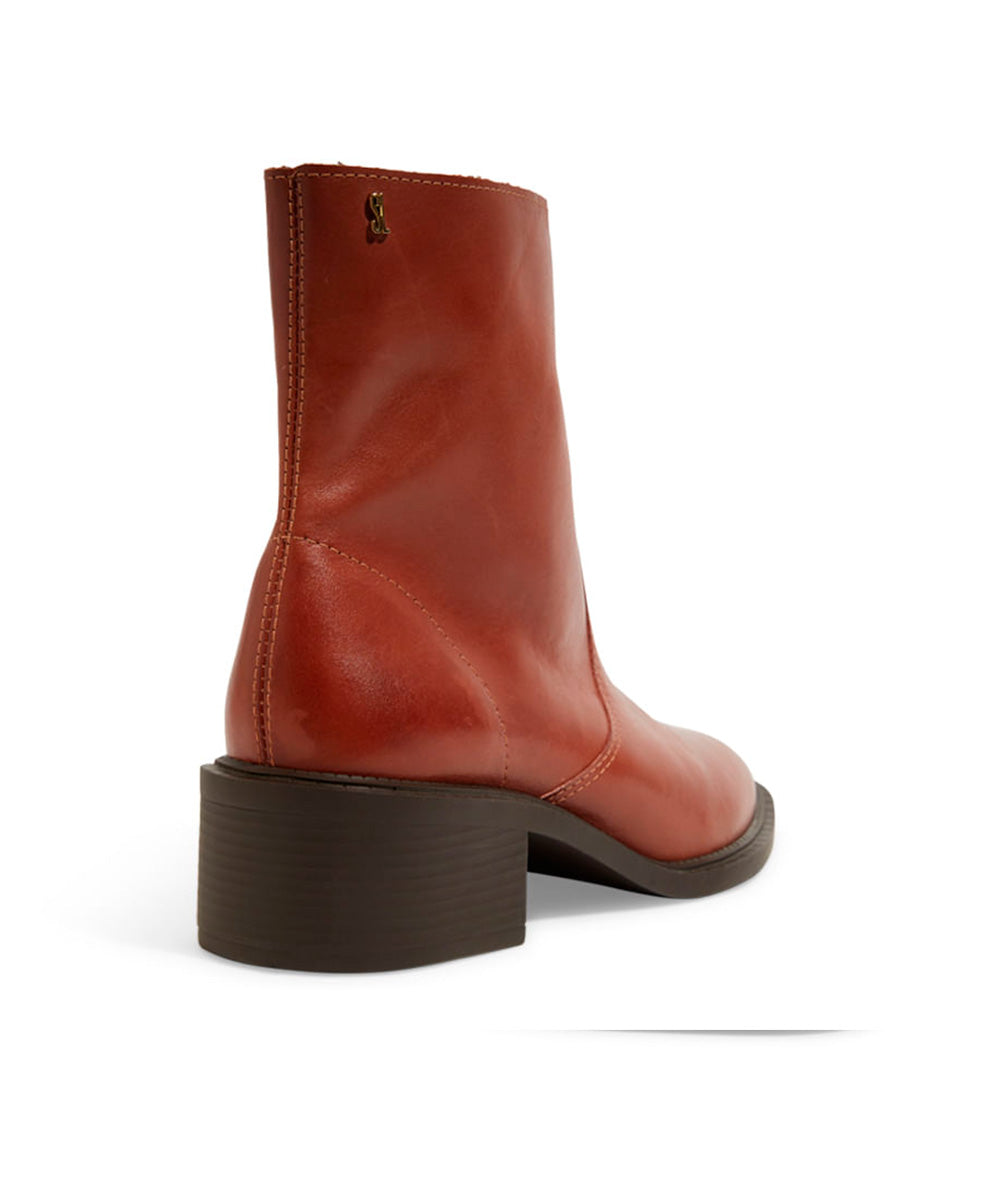 Bota Santa Lolla Marrom Cano Baixo Salto Bloco