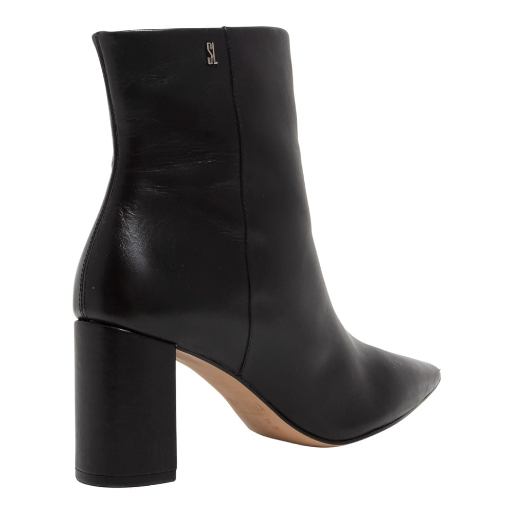 Bota Santa Lolla Preta Couro Salto Bloco