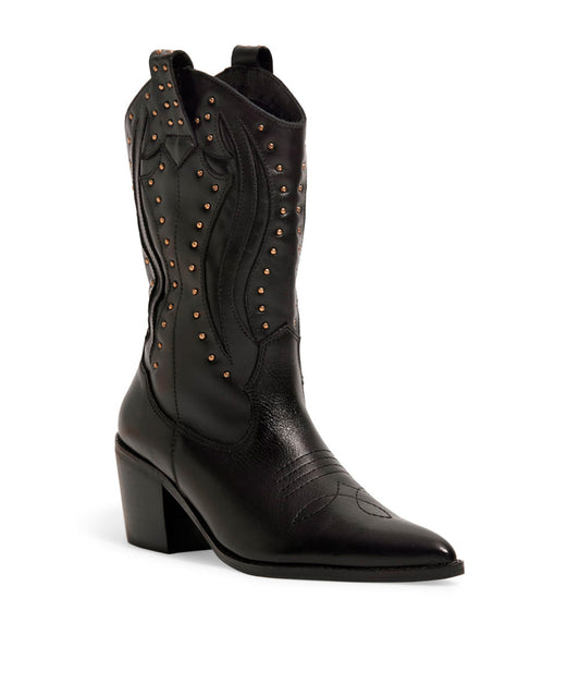 Bota Santa Lolla Western Preta Salto Grosso Bico Fino