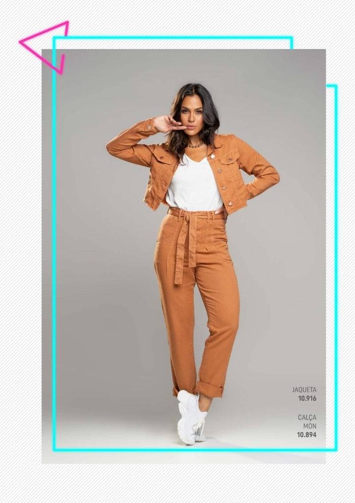 Calça Lottus Jeans Caramelo Mom
