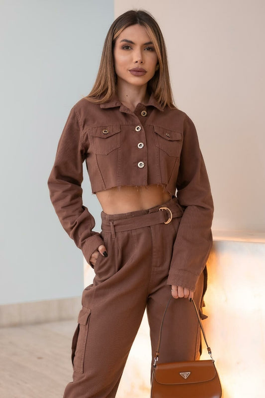 Calça Marrom Brim Cargo Frysaide