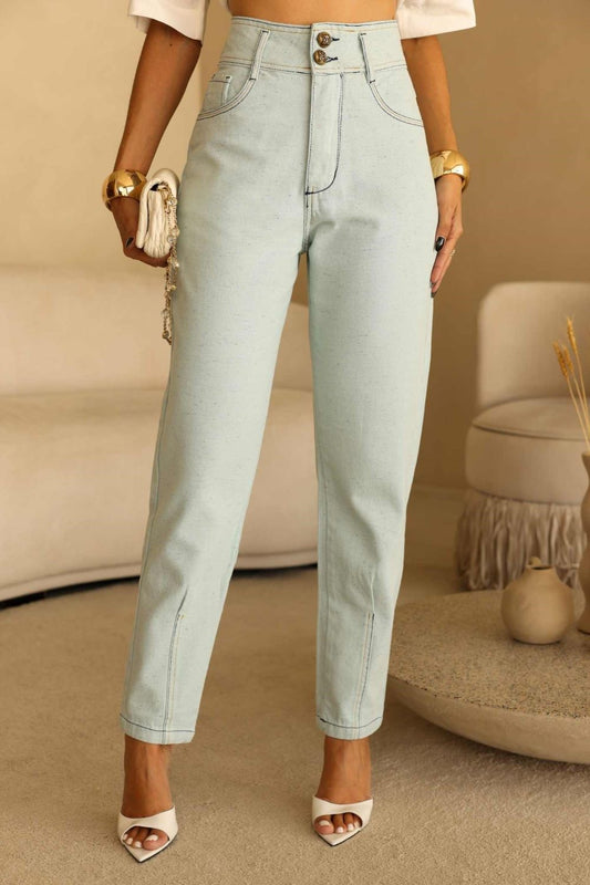 Calça Mom Frysaide Verde Menta