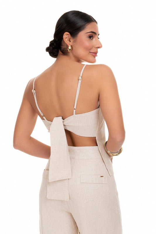 Calça Pantalona Frysaide Linho