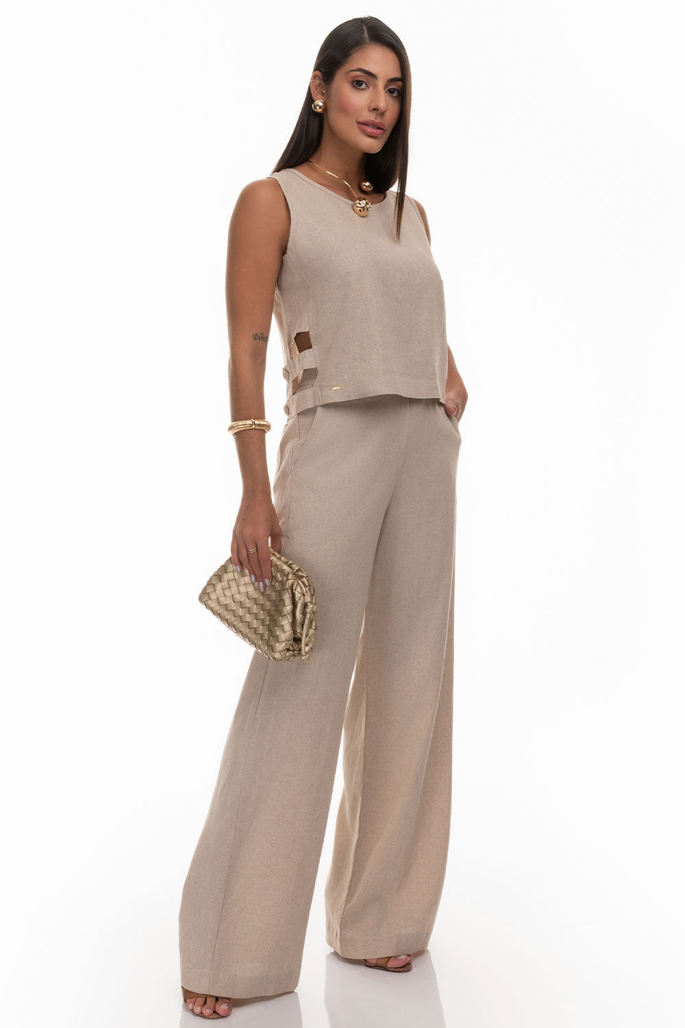 Calça Pantalona Linho Frysaide