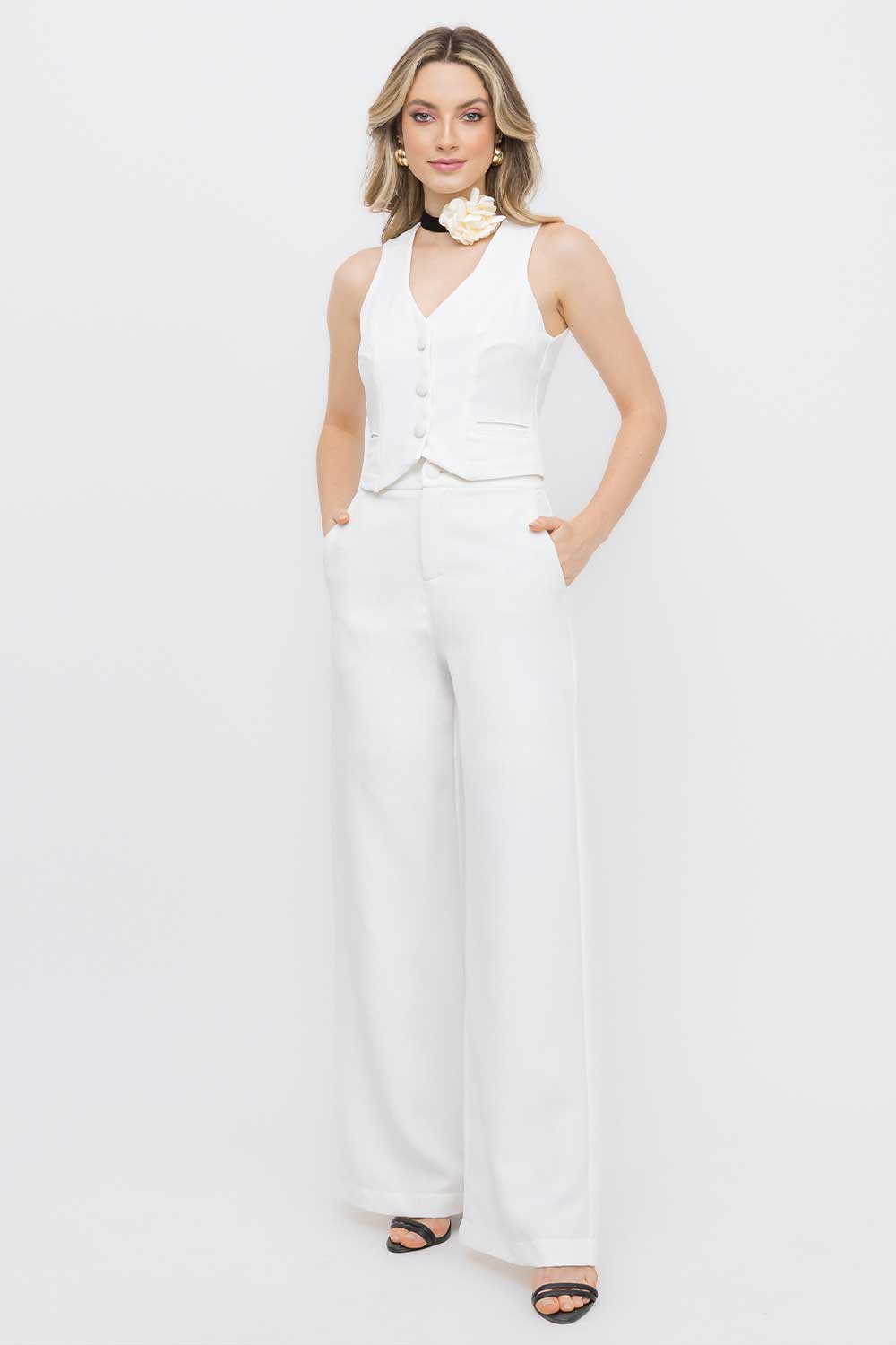 Calça Pantalona Off White Alfaiataria Frysaide