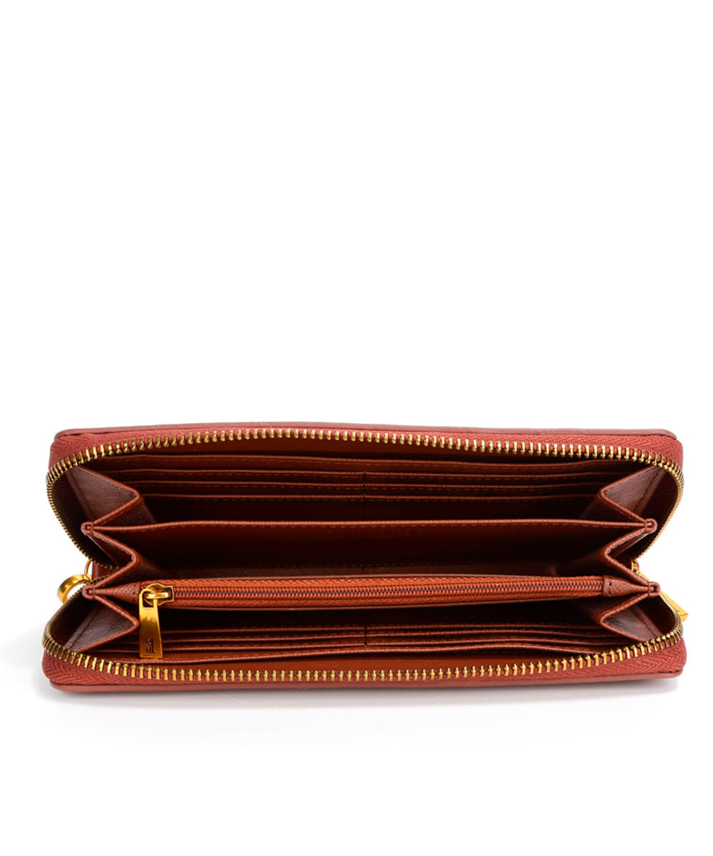 Carteira Grande Santa Lolla Ferrugem Zíper