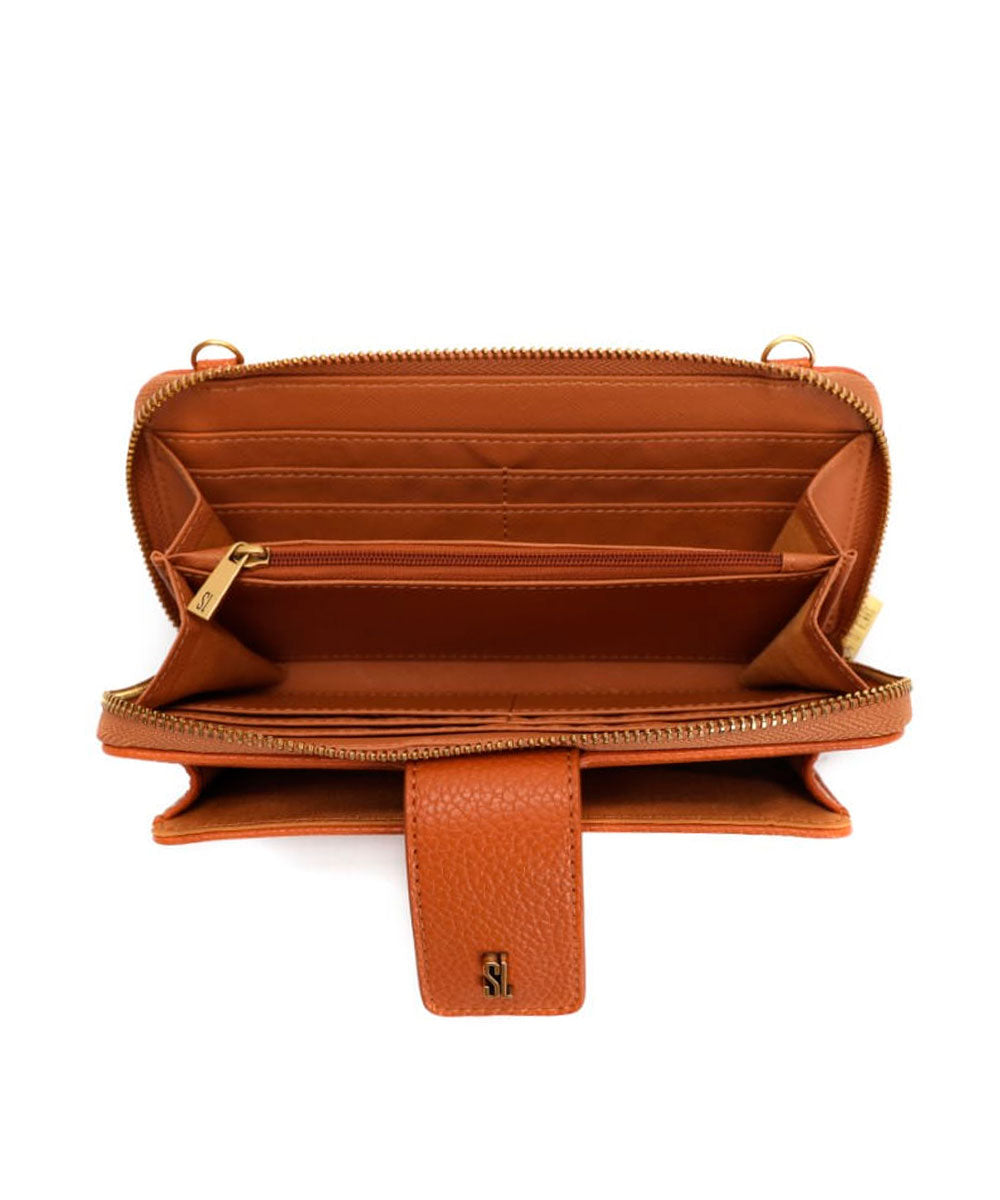 Carteira Grande Santa Lolla Marrom Cognac