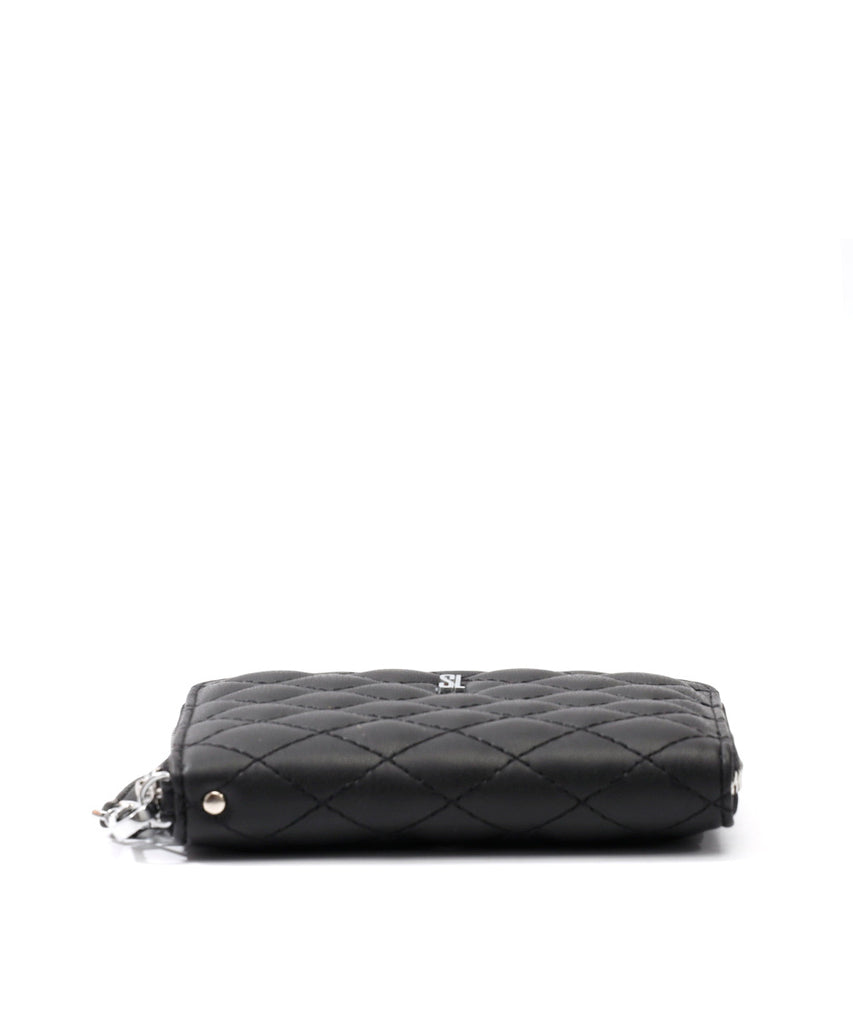 Carteira Pequena Santa Lolla Preta Matelassê