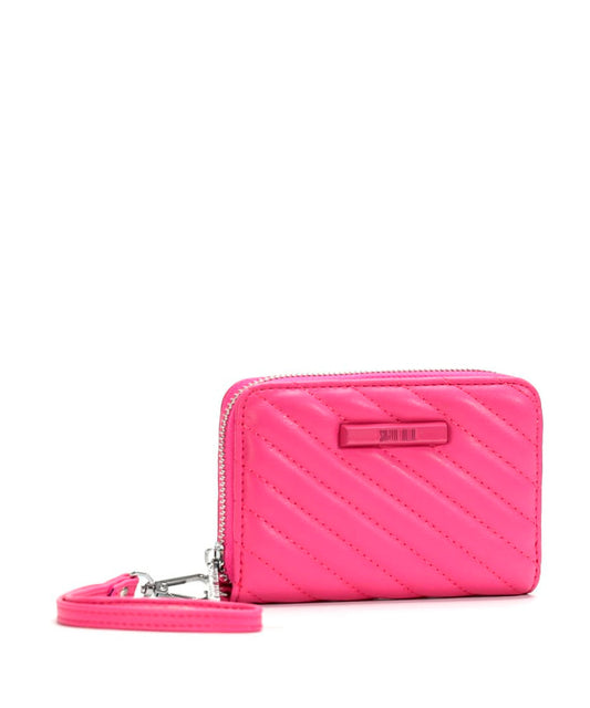 Carteira Pequena Santa Lolla Rosa Hibisco Soft Matelassê