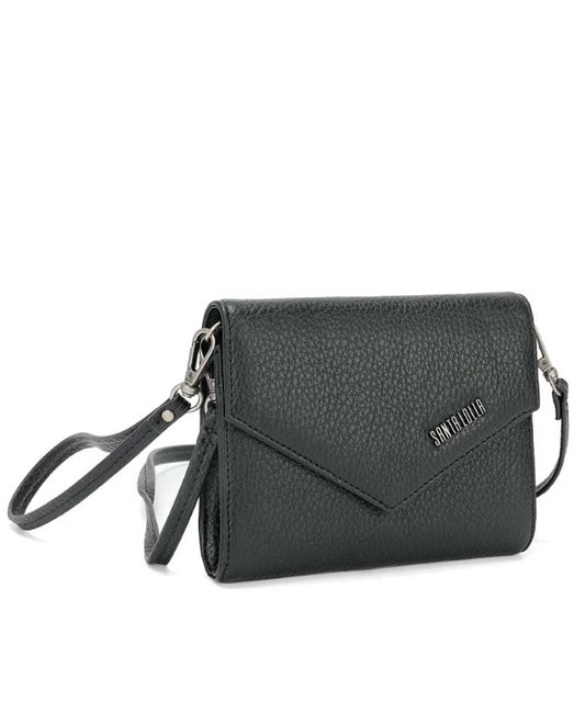 Carteira Santa Lolla Preta com Alça Transversal