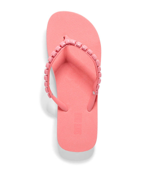 Chinelo Flip Flip Santa Lolla Rosa Bloom Miçangas
