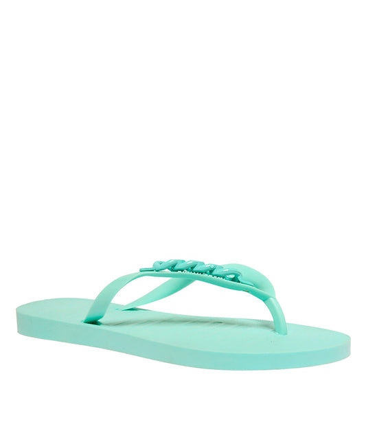 Chinelo Flip Flop Azul Borracha Correntes