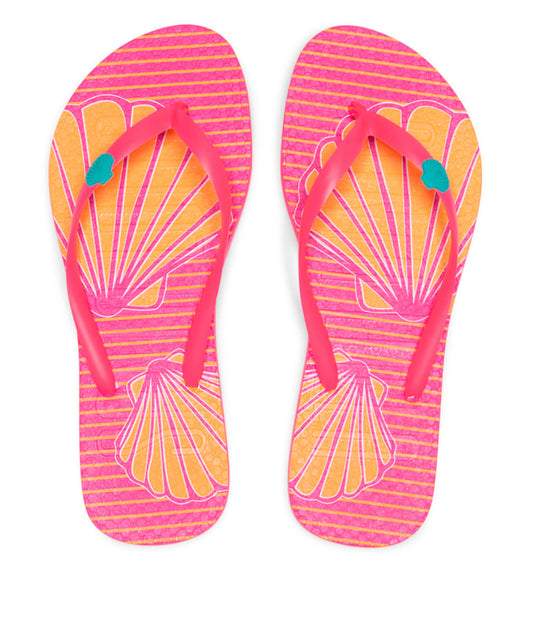 Chinelo Flip Flop Rosa Estampado Borracha