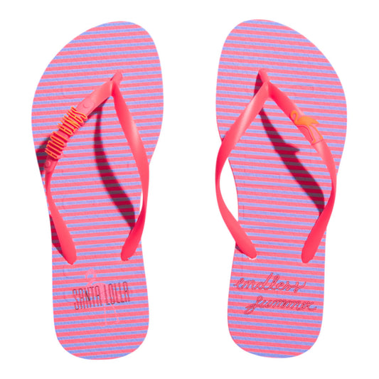 Chinelo Flip Flop Rosa Estampado Santa Lolla Borracha