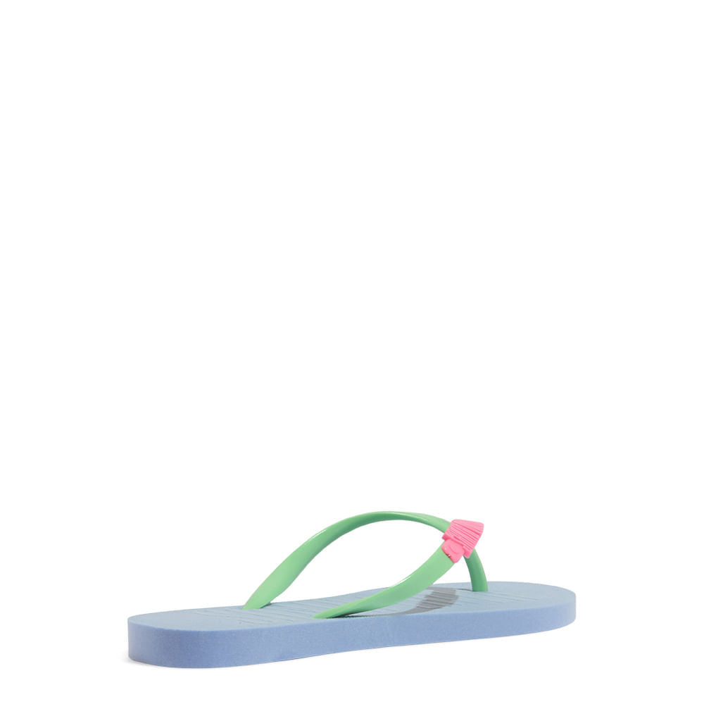 Chinelo Flip Flop Santa Lolla Azul Gellato Tira Verde