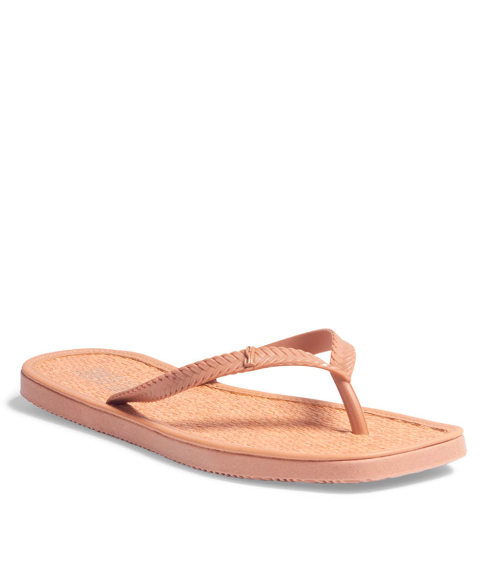 Chinelo Flip Flop Santa Lolla Nude Palha