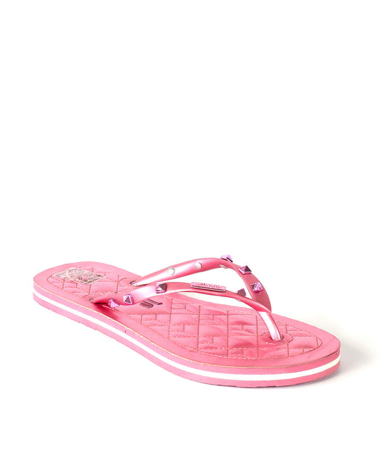 Chinelo Flip Flop Santa Lolla Rosa Metalizado Spikes