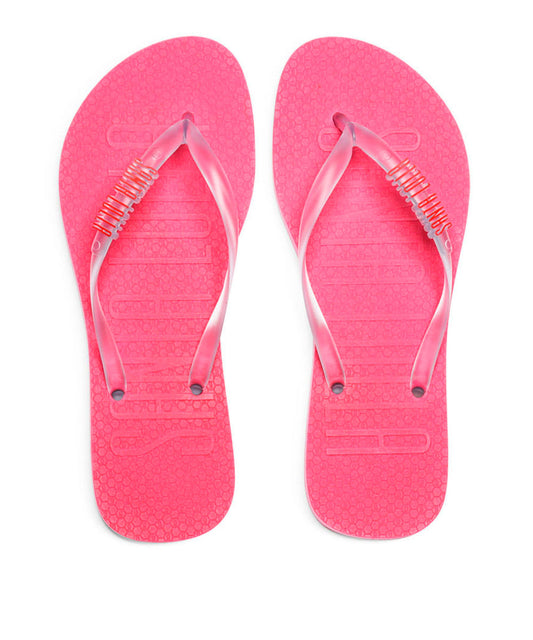 Chinelo Flip Flop Santa Lolla Rosa Tiras Transparentes