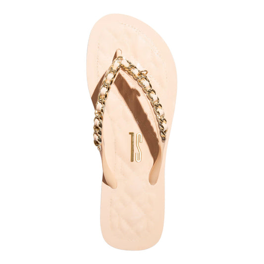 Chinelo Santa Lolla Areia Verniz Correntes