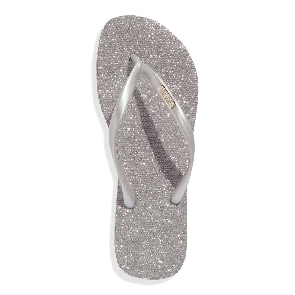 Chinelo Santa Lolla Prata Brilho