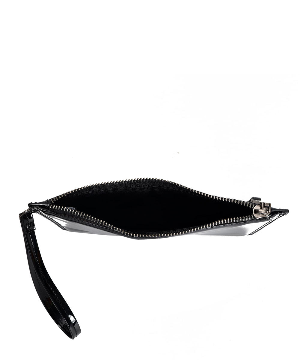 Clutch Santa Lolla Preto Verniz Alça Mão