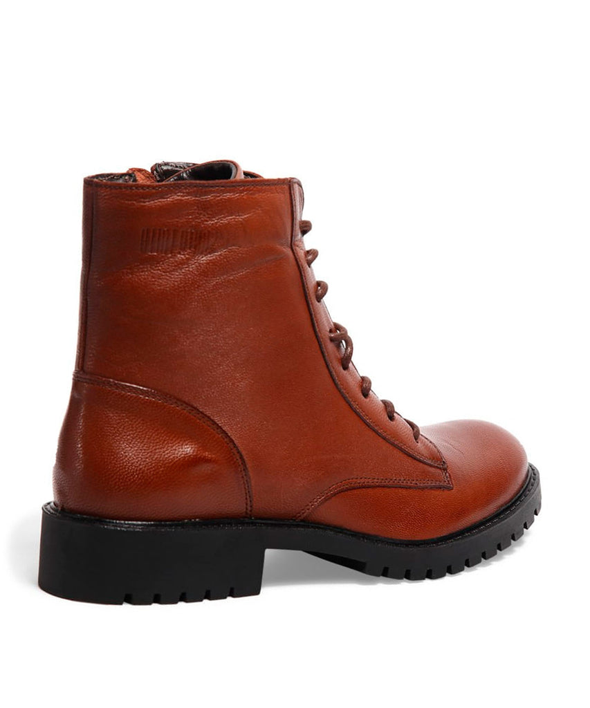 Coturno Santa Lolla Marrom Cano Curto Sola Tratorada