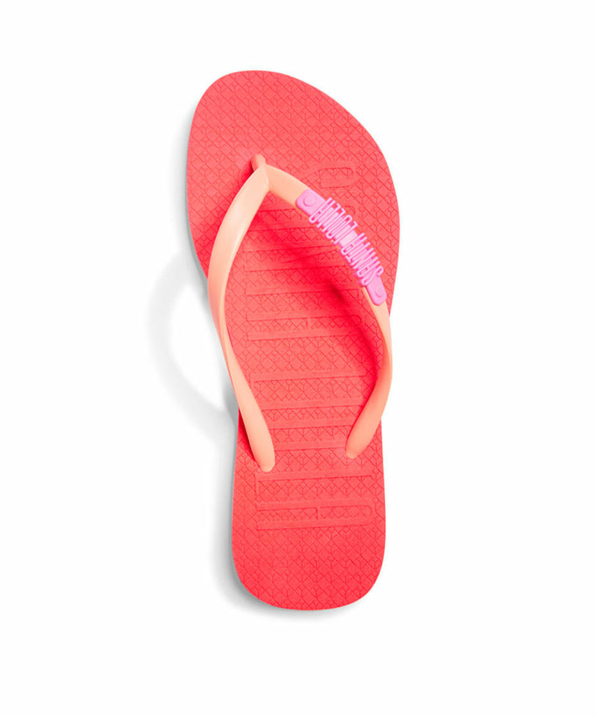 Flip Flop Santa Lolla Rosa Neon Tira Laranja Borracha