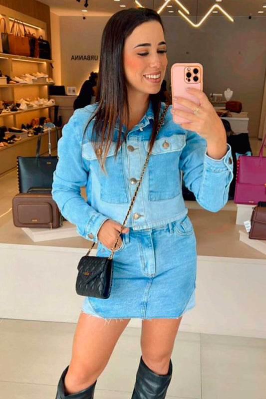 Jaqueta Jeans Lottus Lavagem Clara