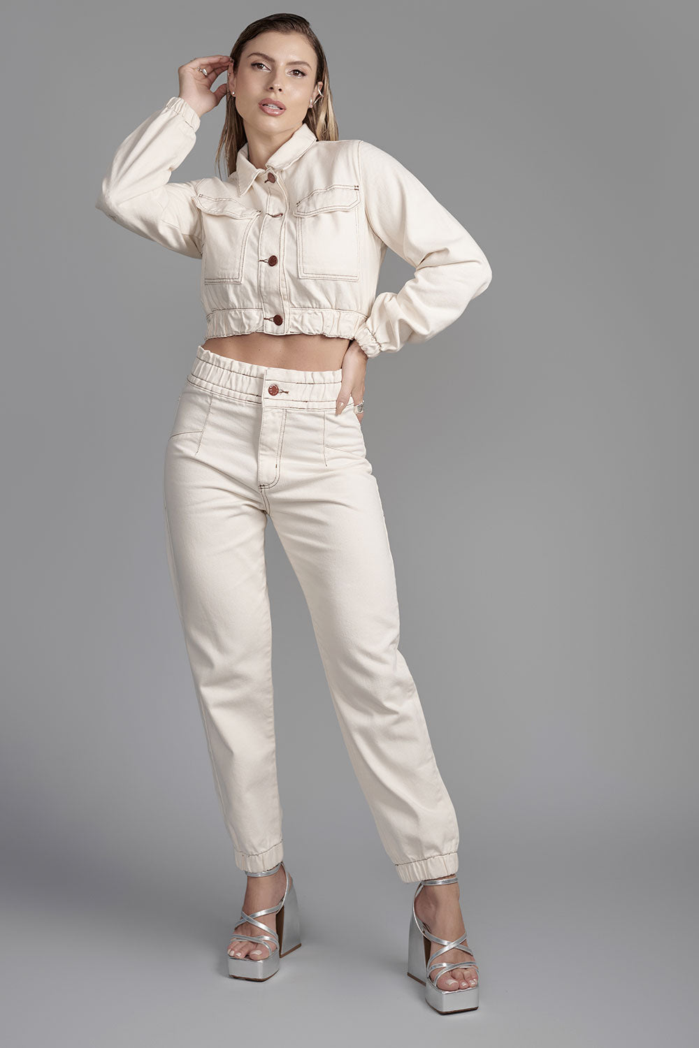 Jaqueta Off White Jeans Lottus