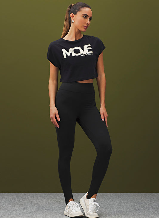 Legging Pezinho Preto Meia Loka Meia Loka