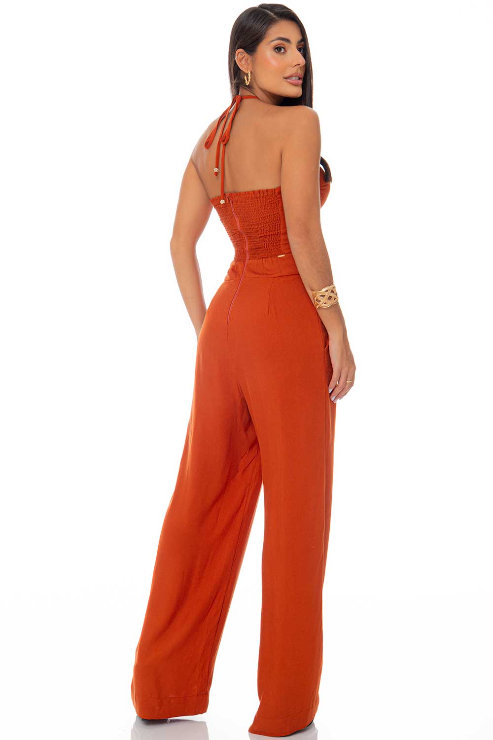 Macacão Pantalona Avelã Frysaide