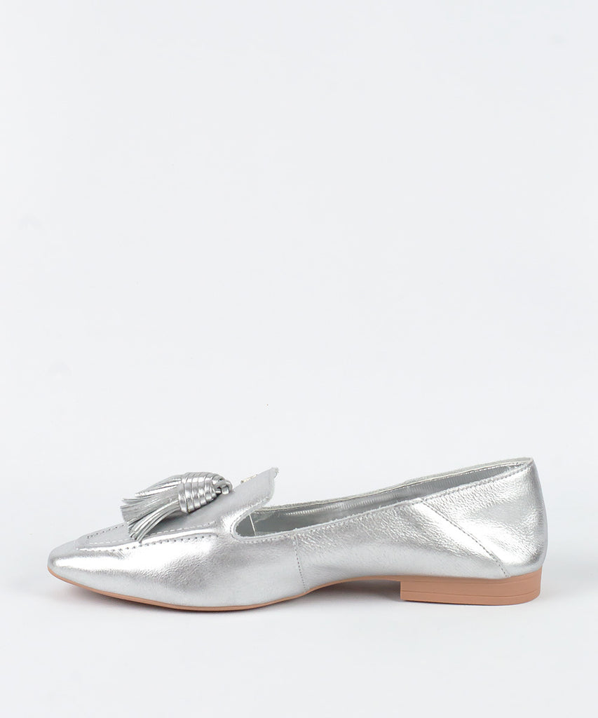 Mocassim Santa Lolla Prata Metalizado Barbicacho