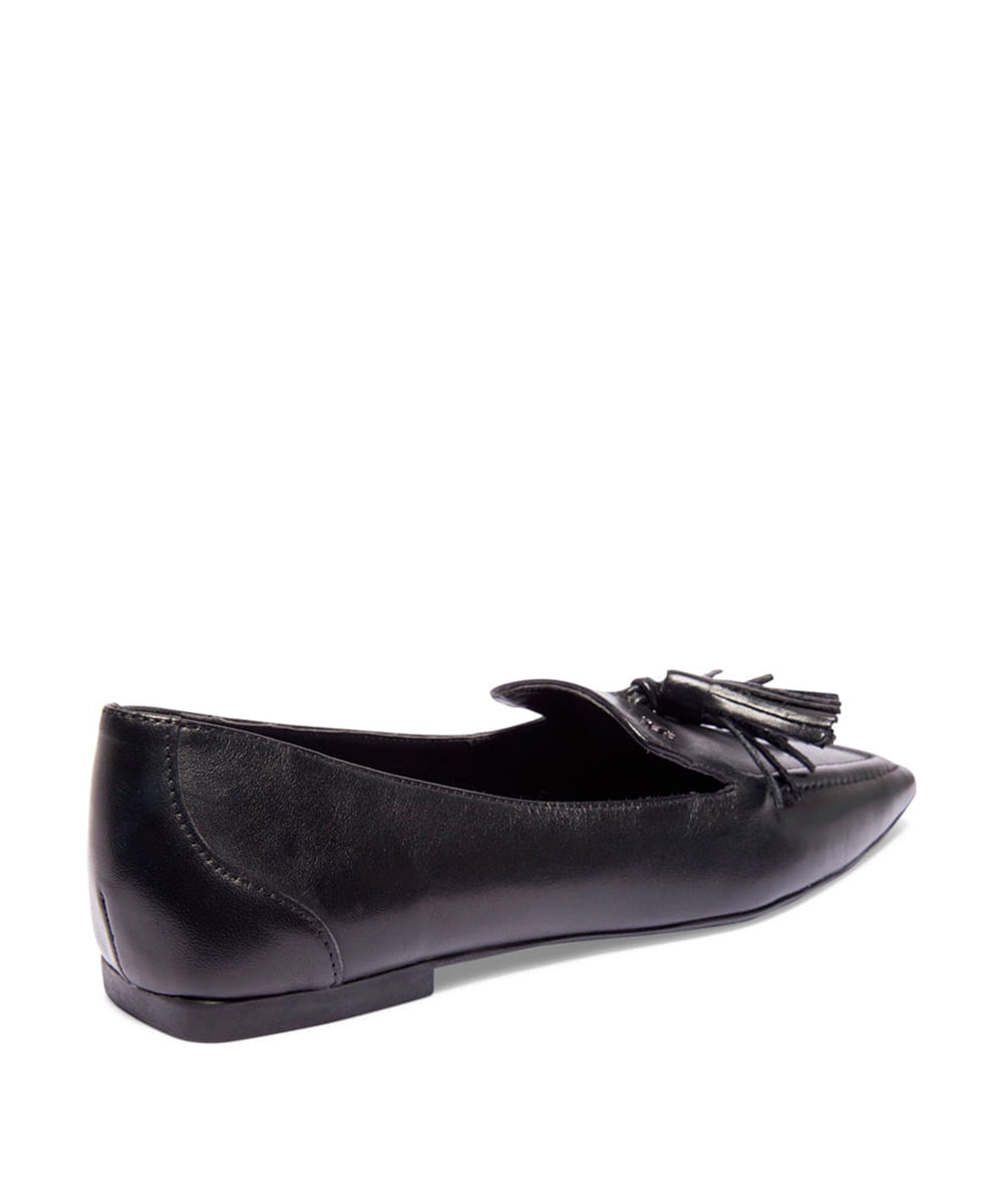 Mocassim Santa Lolla Preto Couro Barbicacho