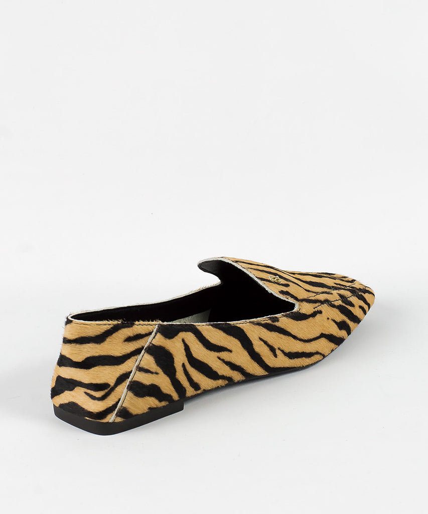 Mocassim Santa Lolla Tigre Couro Pelo Natural