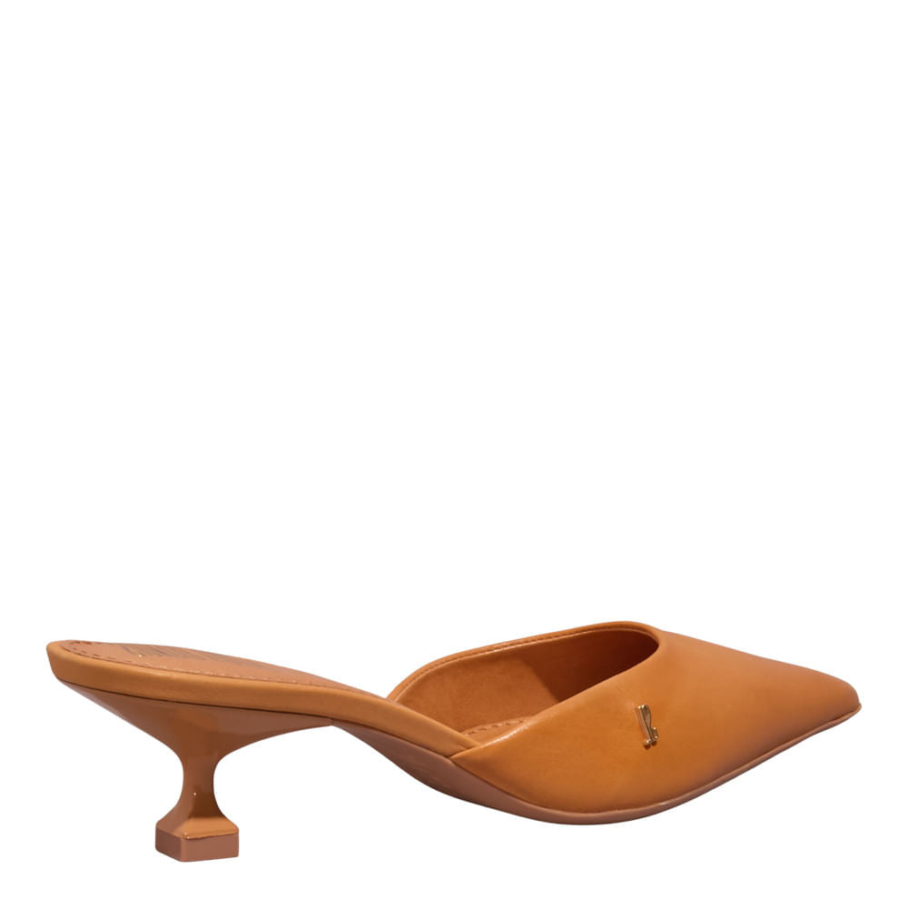 Mule Couro Santa Lolla Caramelo Salto Baixo Taça