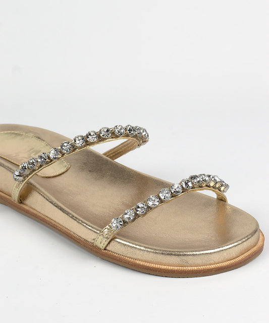 Papete Degalls Dourada Metal Strass