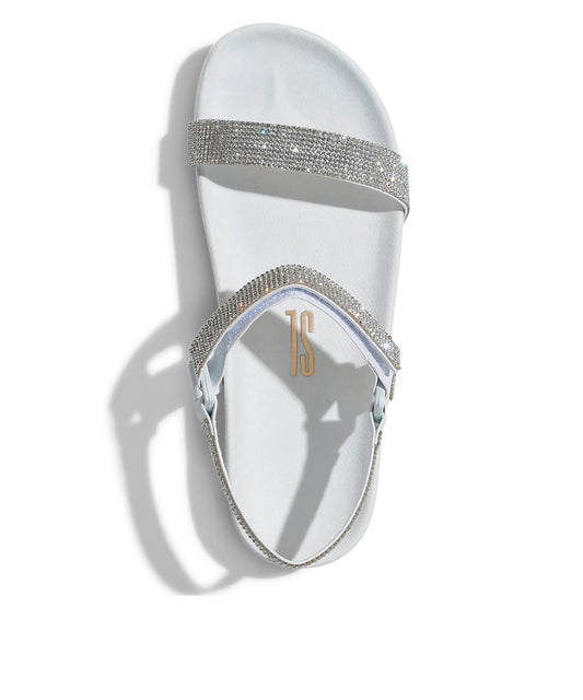 Papete Santa Lolla Branca Strass Borracha