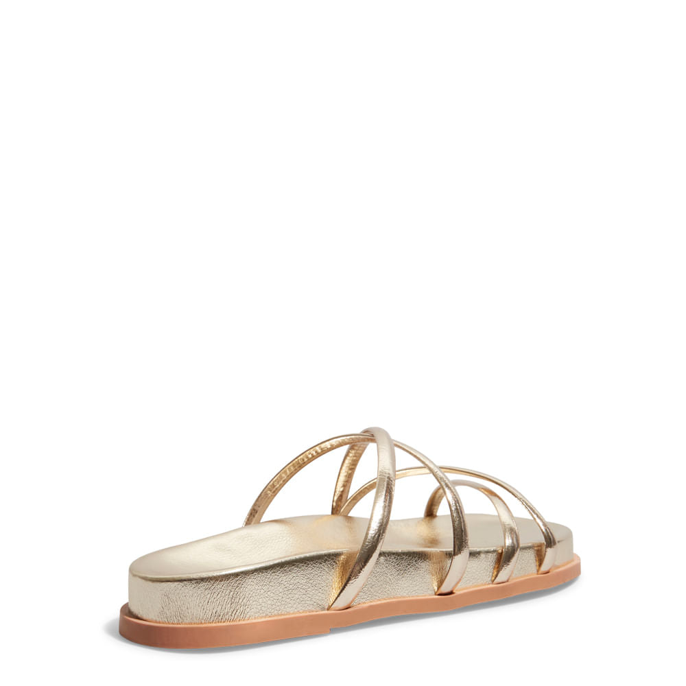 Papete Santa Lolla Dourada Metalizada Com Tiras Finas