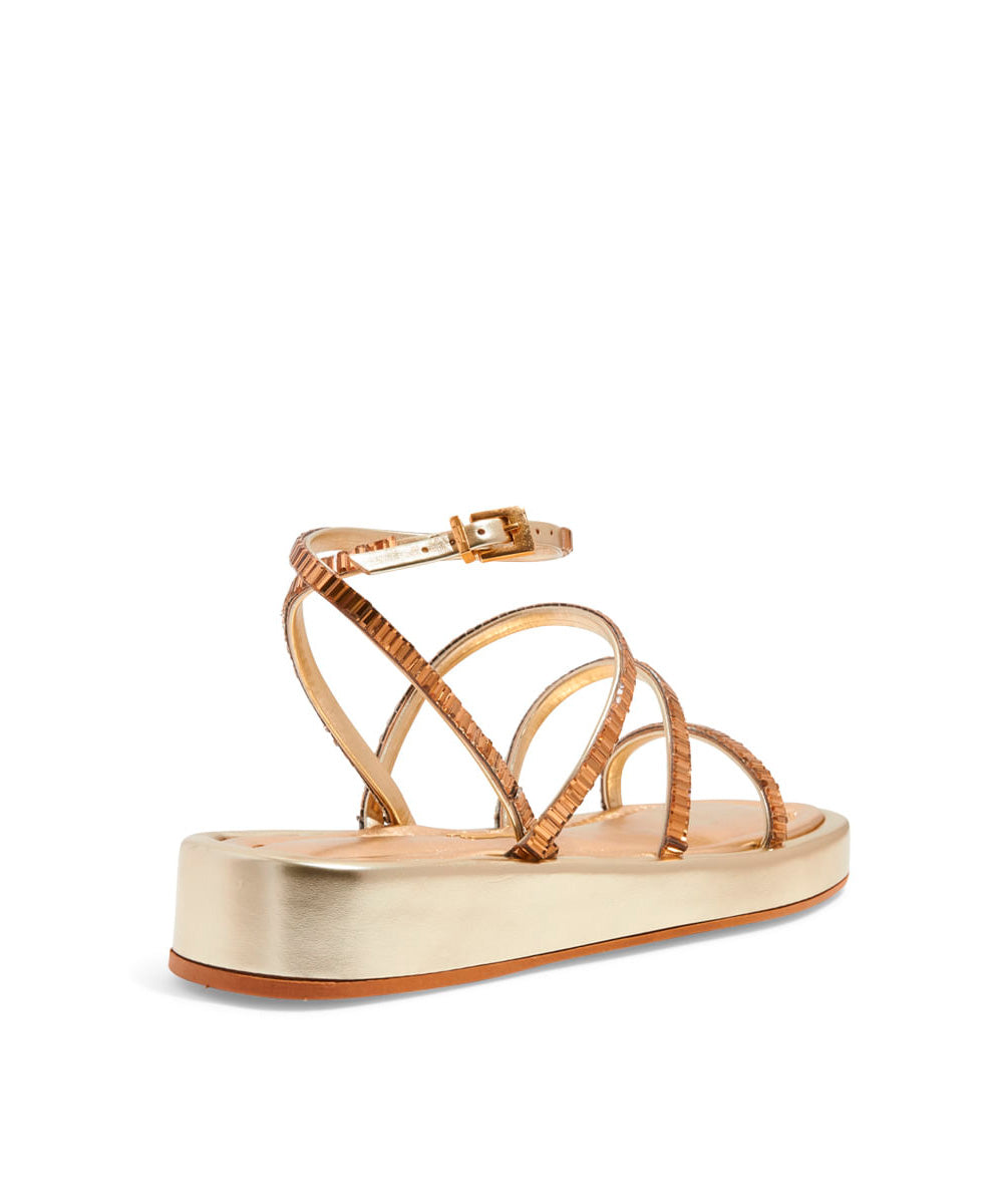 Papete Santa Lolla Dourada Metalizada