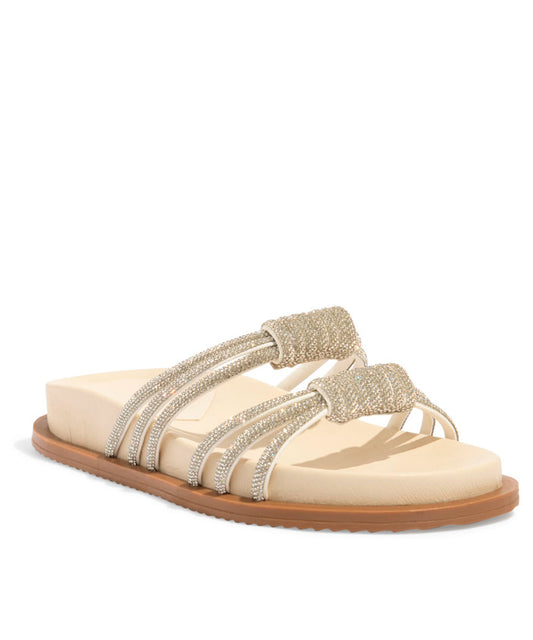 Papete Santa Lolla em Off White Strass