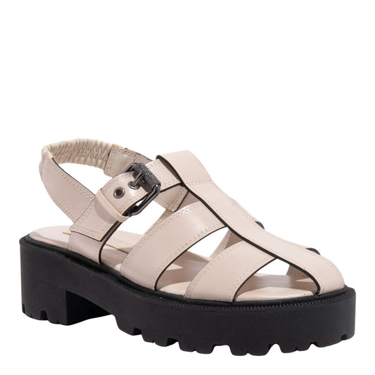 Papete Santa Lolla Off White Couro Sola Tratorada