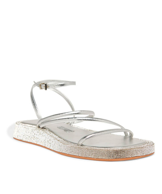 Papete Santa Lolla Prata Metalizada Strass Tiras