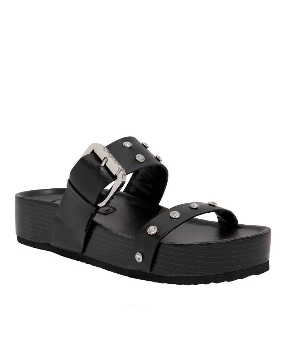 Papete Santa Lolla Preta Rebites e Strass