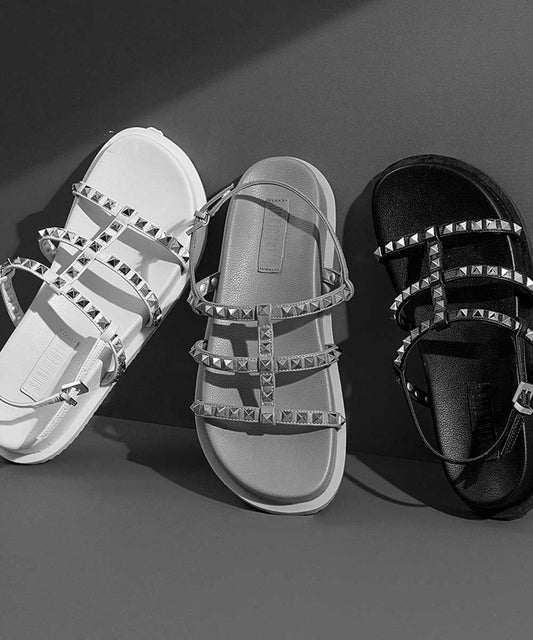 Papete Santa Lolla Preta Tiras Spikes