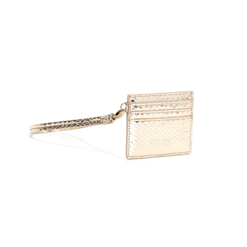 Porta Cartão Dourado Santa Lolla