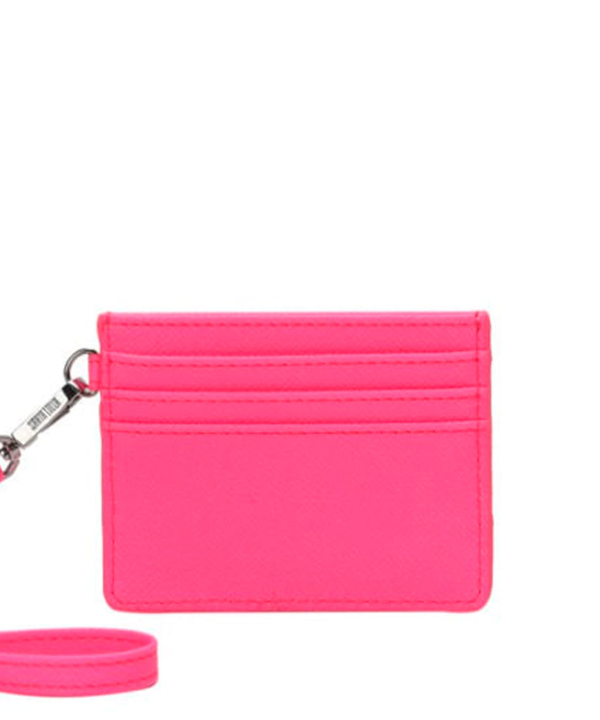 Porta Cartão Santa Lolla Rosa Neon Alça Mão