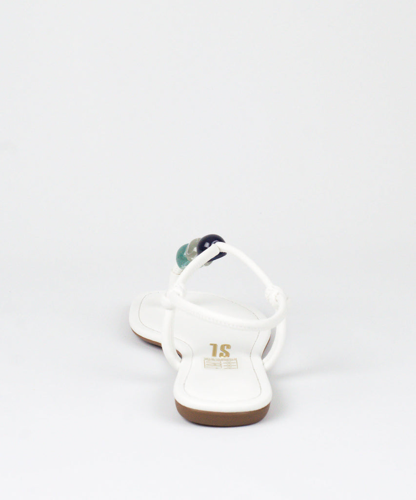 Rasteira Santa Lolla Branca Esferas - 01F7.2D03.01A2.0048