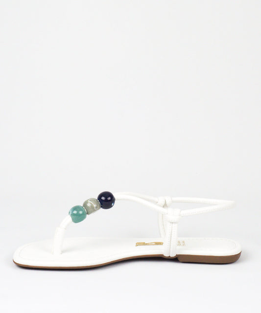 Rasteira Santa Lolla Branca Esferas - 01F7.2D03.01A2.0048