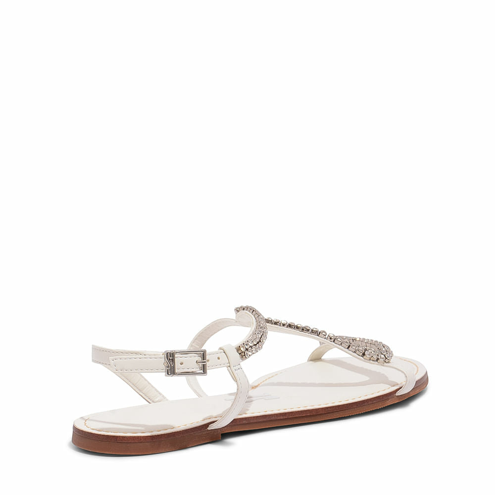 Rasteira Santa Lolla Branca Pedras